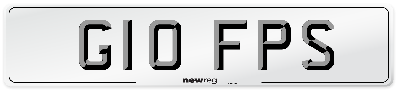 G10 FPS Number Plate from New Reg
